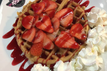 Wolf-down a Strawberry Delight Waffle
